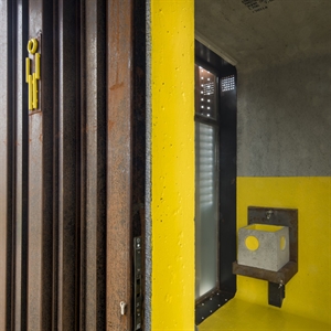 inside yellow entrance